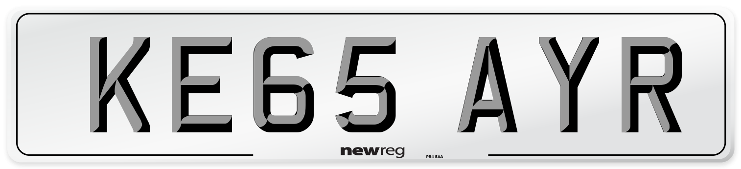 KE65 AYR Number Plate from New Reg